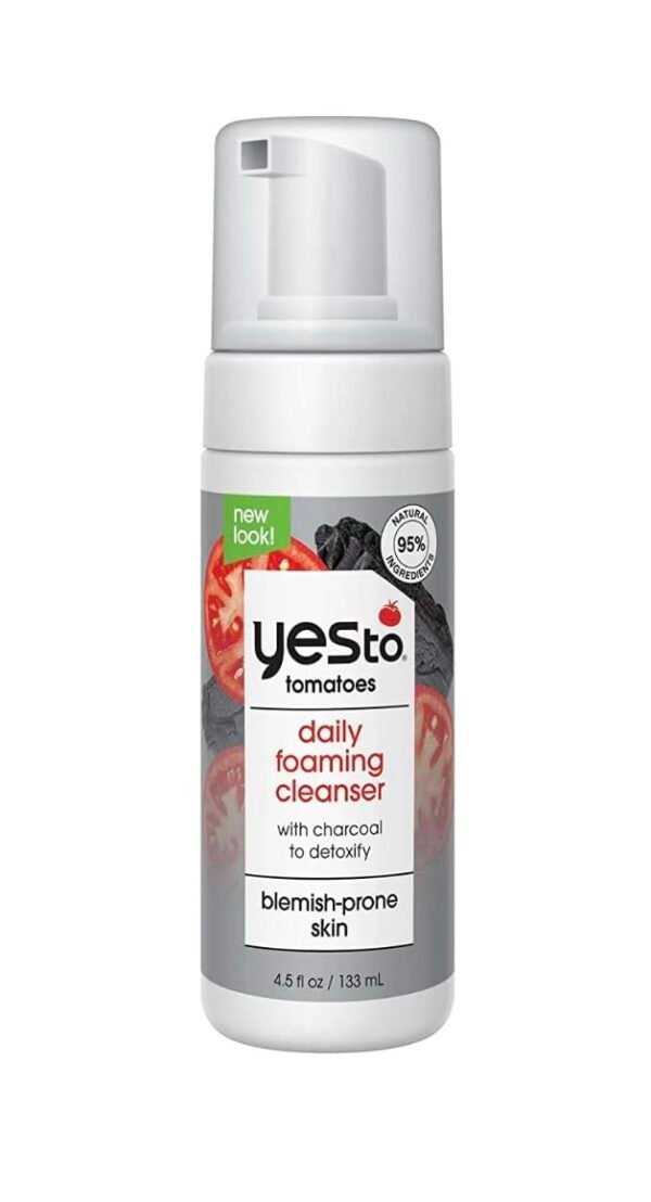 Yes To Tomatoes Anti Pollution Detoxifying Charcoal Oxygenated Foaming Facial Cleanser - 4.5 fl oz - Image 4
