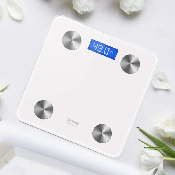 Leaone Scale Digital Weight & Body Fat, Smart Bluetooth Body Weight Bathroom Scale With Step-on Technology Ios & Android App Monitoring, 400lbs Scale (white), 1 Lb - Image 5