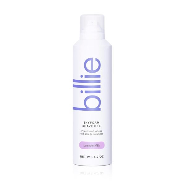 Billie SkyFoam Shave Gel - Lavender Milk Scent - Water-activated Foam - Made With Aloe & Cucumber - For A Close, Smooth Shave - 6.7 fl oz - Image 2
