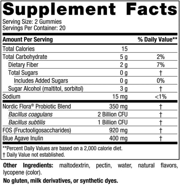 Nordic Naturals Zero Sugar Probiotic Gummies - Strawberry Watermelon Flavor - 40 Gummies - Supports Digestive Wellness & Immune Health - Non-GMO - Third Party Tested - Vegan - 20 Servings - Image 3