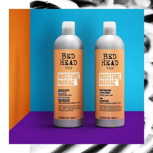 TIGI Bed Head Shampoo and Conditioner For Dry Hair Moisture Maniac Sulfate-Free Shampoo & Moisturizing Conditioner with Argan Oil 25.36 fl oz 2 count - Image 6