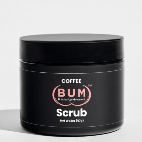 Coffee (BUM) Scrub - 2oz, Foot, Hand, Body, Sugar Butt Scrub with Jojoba & Rosehip & Vitamin E - Exfoliating Body Scrubber & Natural Deodorant, Hydrates, Softens, Smooth, Flavors Skin. Travel Sized. - Image 2