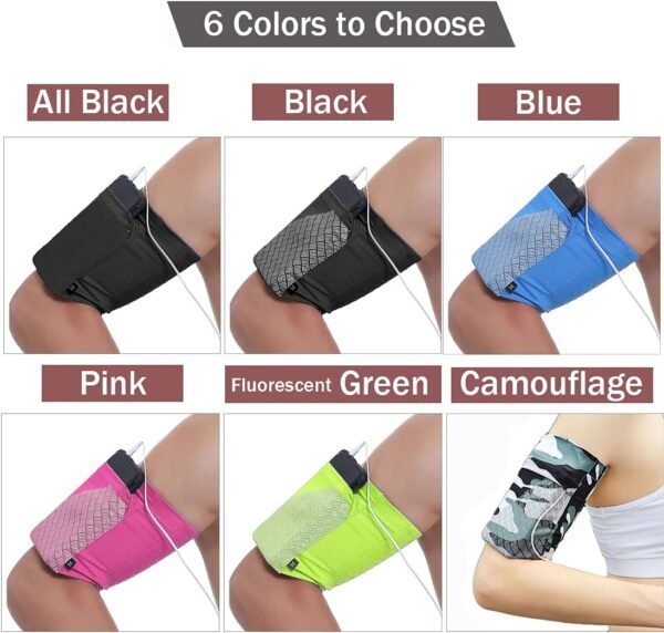Cell Phone Armband for Running, Sports Armband for All Phones Fitness and Gym Workouts Universal (iPhone X/8/7/6/Plus,Samsung Galaxy S9/S8/S7/S6/Edge/Plus & LG,Huawei,Google,Sony & More) Black L - Image 9