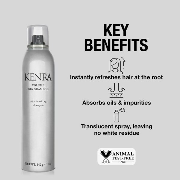 Kenra Volume Dry Shampoo | Oil Absorbing Shampoo | Translucent, Volume-Enhancing Spray | Instantly Refreshes Hair At The Root | Absorbs Oils & Impurities | All Hair Types - Image 4