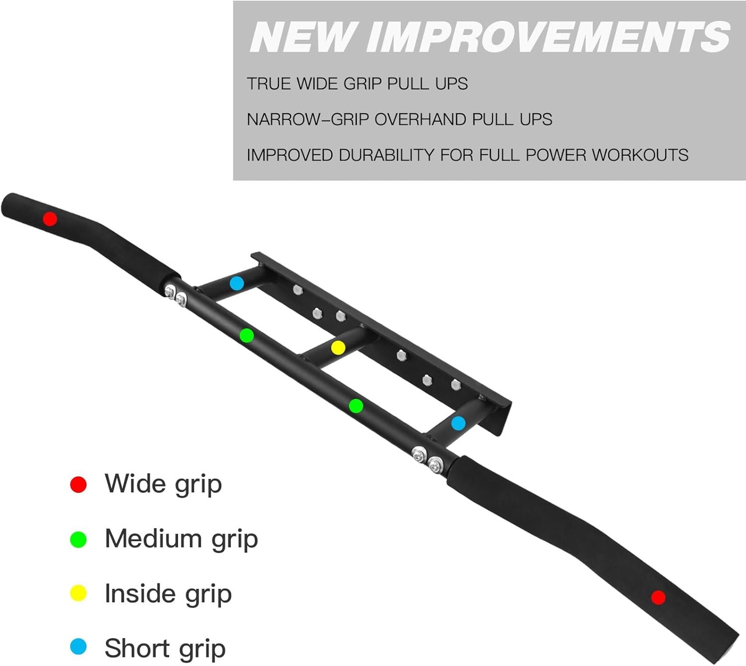 ATENTO Pull Up Bar, Chin Up Bars Ceiling Mount by Ultimate Body Press, Workout for Home Gym, Beam, Crossfit - Heavy-Duty, Foam Grip, Easy installation - Image 6