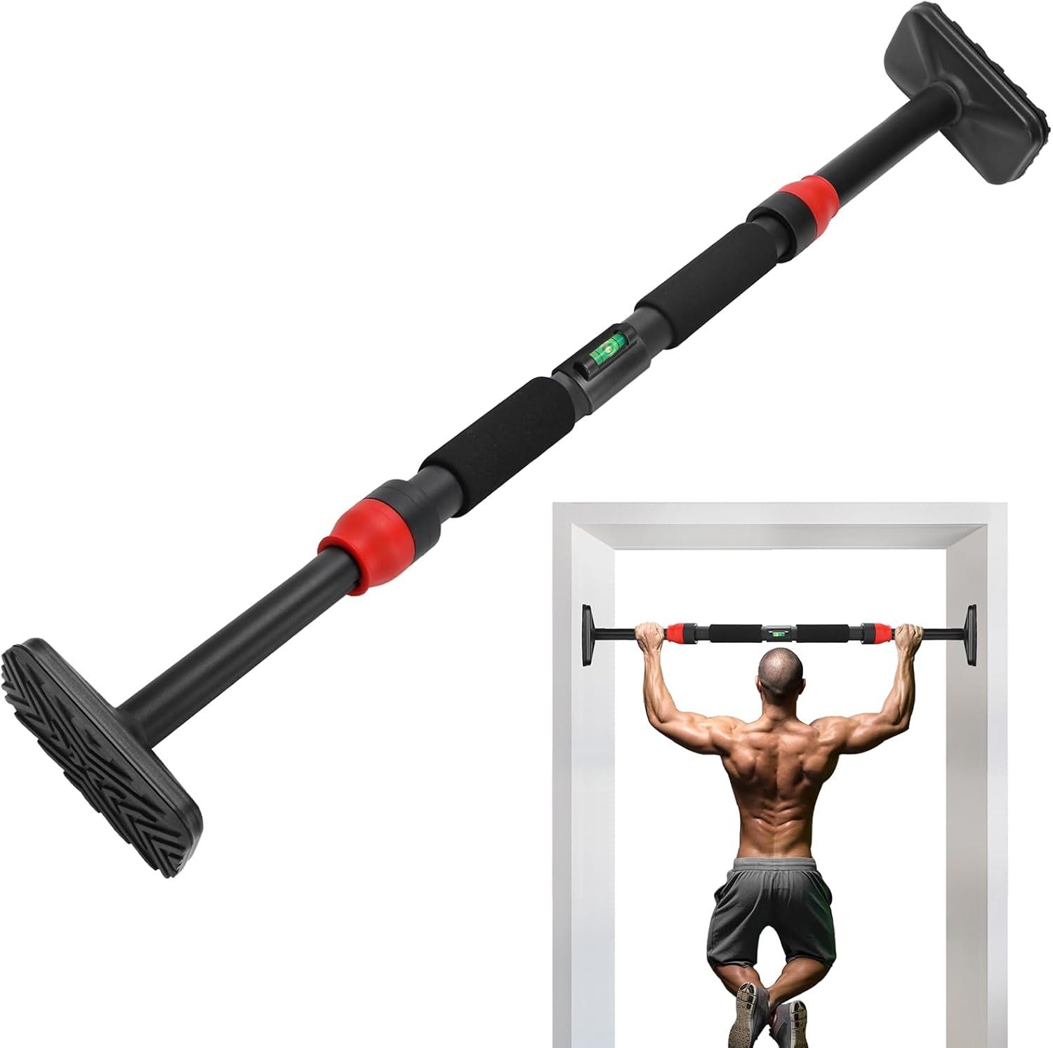 Pull Up Bar for Doorway -Pull Up Bar for Strength Training Chin up Bar without Screws - Pull-Up Bar for Upper Body Workout - Portable Pullup Bars with All Accessories - Image 2