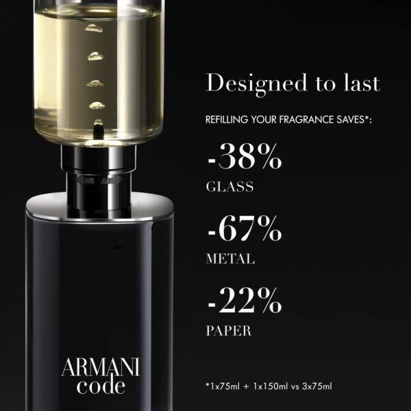 Armani Beauty- Code - Eau de Toilette - Cologne for Men - Ambery Woody Fragrance - Citrus, Lavandin, Tonka Bean Notes - Image 9