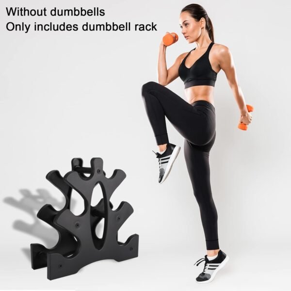 1 Pack Dumbbell Rack Stand-3 Tier Weight Rack for Dumbbells,Plastic Dumbbell Stand A Frame Triangle Small Weight Storage Shelves,Holds 1-32 LBs (Without Dumbbells) - Image 6