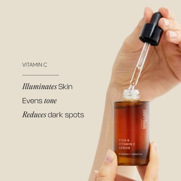 Meebak Korean Vitamin C Serum | Brightening Dark Spot Remover | Soothing Anti Aging & Skin Brightening w/Centella Asiatica, Panthenol, & Adenosine - Image 6