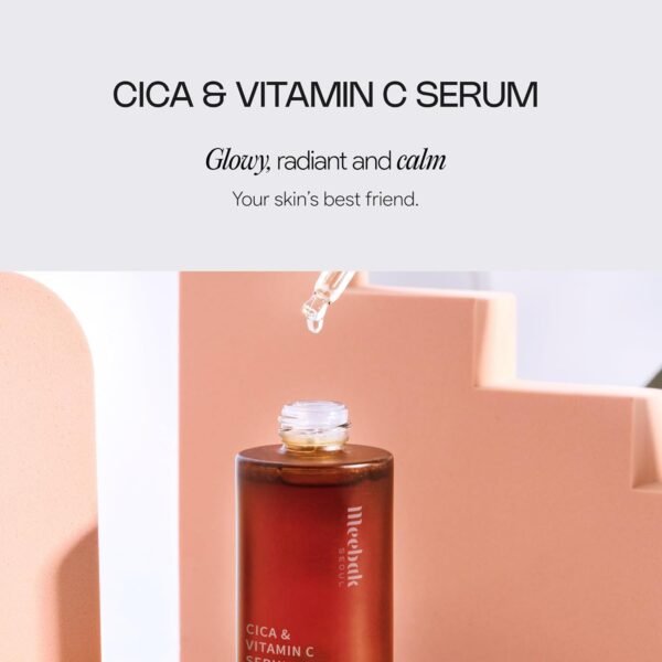 Meebak Korean Vitamin C Serum | Brightening Dark Spot Remover | Soothing Anti Aging & Skin Brightening w/Centella Asiatica, Panthenol, & Adenosine - Image 5