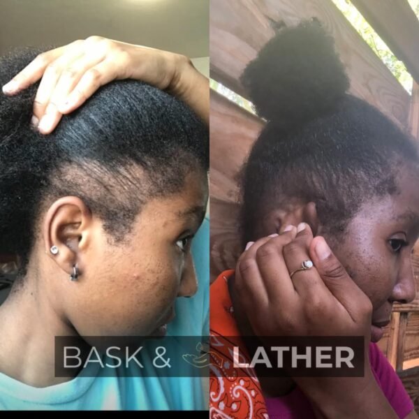 Bask & Lather Scalp Stimulator Hair Growth Oil, Cold Pressed Oils Including Mint and Rosemary Oil for Hair Growth, Grapeseed Oil, Organic Natural Leave in Hair Oil, All Hair Types, 2 Fl Oz - Image 4