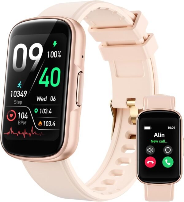 Parsonver Fitness Tracker with Step Counter/Calories/Stopwatch, Health Activity Tracker with Heart Rate Sleep Monitor, IP68 Waterproof Smart Watch 110+ Sport Modes Pedometer Watch for Women, Rose Gold - Image 2