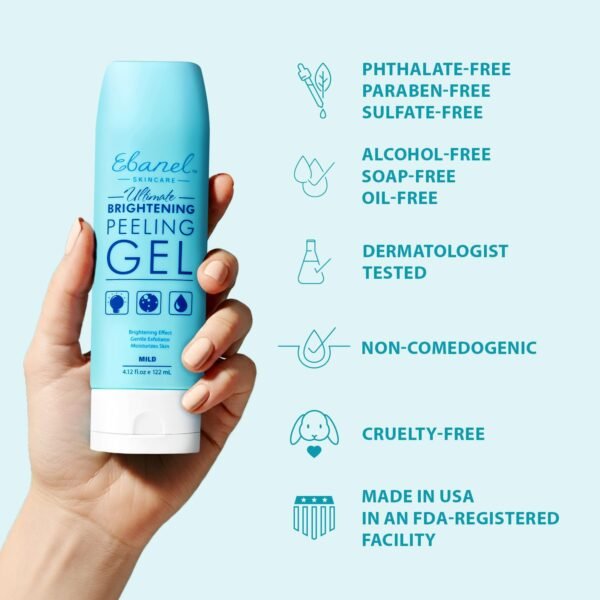 Ebanel Exfoliating Face Scrub Peeling Gel, Brightening Moisturizing Cleanser, Dead Skin Remover for Face, Exfoliating Facial Wash with Centella, Hyaluronic Acid, Vitamin C & E - Image 7