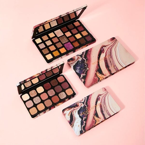 Revolution Beauty, Forever Flawless Eyeshadow Palette, 18 Pigmented Shades, Nude & Warm Pressed Powder Mattes, Shimmers, Glitters, Allure, 15 X 0.04 Oz. - Image 8