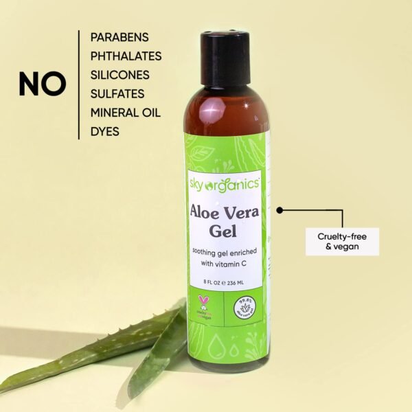 Sky Organics Aloe Vera Gel for Body, Cold-Pressed, to Cool, Hydrate & Soothe, 8 fl. Oz - Image 4