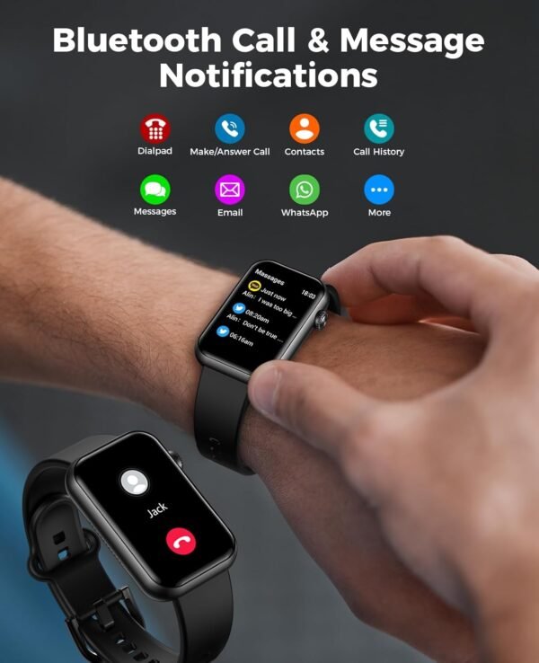 Smart Watch Fitness Tracker (Answer/Make Calls), 24/7 Heart Rate Spo2 Blood Pressure Monitor Sleep Tracker, 114 Sports Modes Calorie Step Tracker Pedometer, Waterproof Activity Tracker for Women Men - Image 3