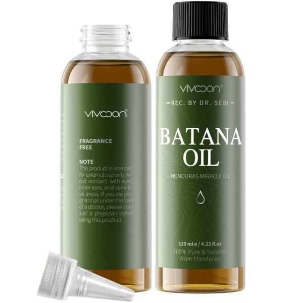 Batana Oil for Hair Growth, 100% Pure & Natural Raw Batana Oil, Dr. Sebi Organic Oil from Honduras, Care for Hair Thickness & Scalp & Skin, 4.23 fl oz, 1 Bottle with 2 Caps - Image 10
