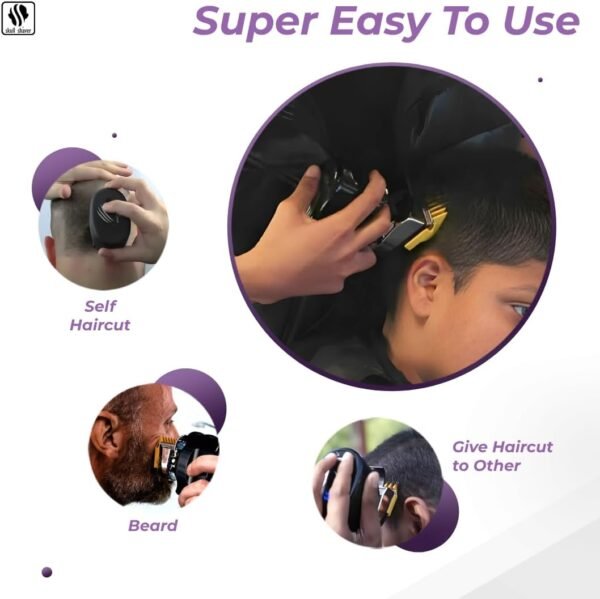 Skull Shaver Beast Clipper Duo : Ultimate Home Haircut & Grooming Kit for Men/Women - Holiday Gift Set, DIY Haircut,Hair Clippers, Self Haircut Tool. - Image 5