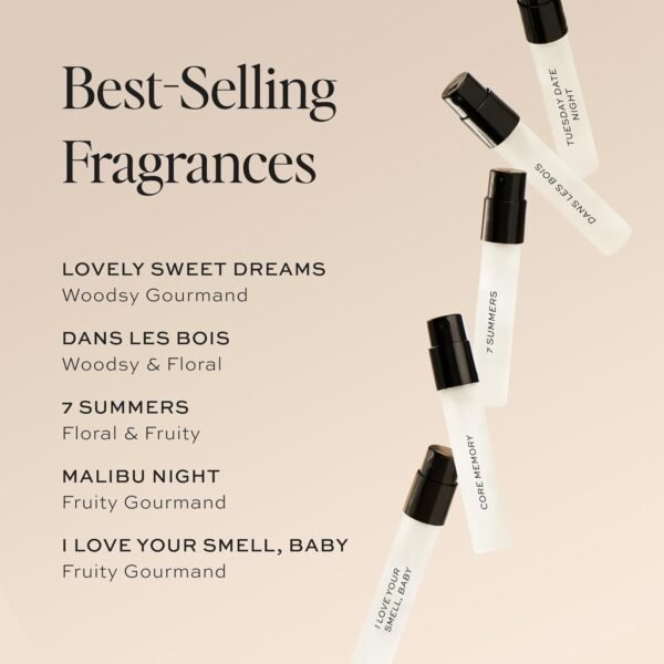 DIME Beauty Perfume Sampler, Hypoallergenic, Clean Perfumes, Eau de Toilette For Women (Set of 5, 2 ml) - Image 6