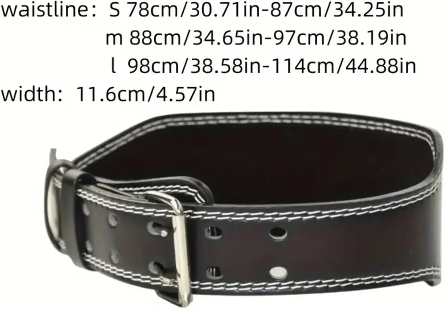 Weightlifting Belt, Leather Weight Lifting Belt for men and women - Functional Support Weight Belt - Gym Belt for Weightlifting, Powerlifting & Deadlifts | Adjustable - Image 5