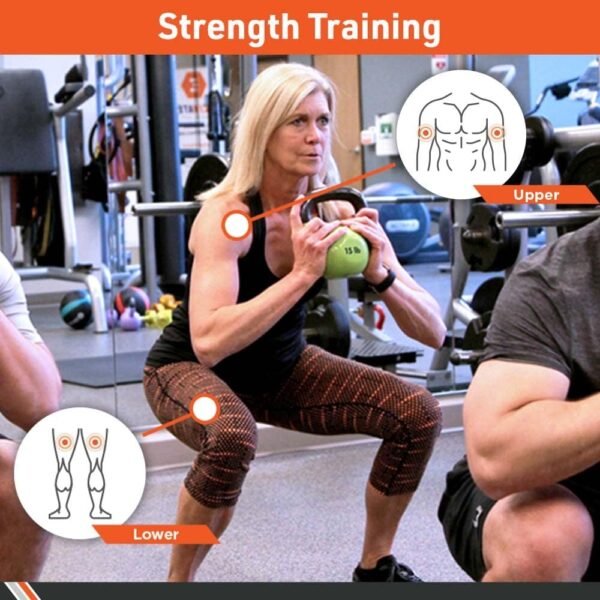 Body Sport Cast Iron Vinyl Coated Kettlebells – Kettlebell for Weight Lifting – Strength Training Kettlebell – Professional Fitness for Gym & At Home - Image 4