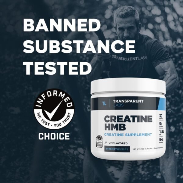 Transparent Labs Creatine HMB - Creatine Monohydrate Powder with HMB for Muscle Growth, Increased Strength, Enhanced Energy Output, and Improved Athletic Performance - 30 Servings, Unflavored - Image 3