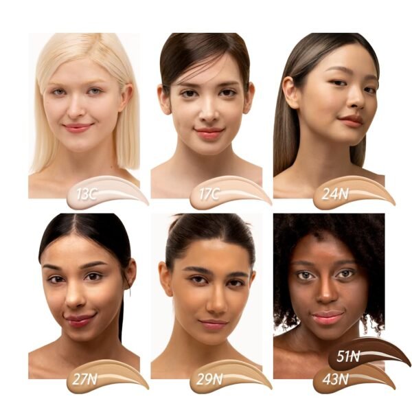 TIRTIR Mask Fit Red Cushion Foundation | Full coverage, Weighless, Skin fit, Satin Glow Finish, Korean cushion foundation (#15C Fair Porcelain, 0.63 Fl Oz (Pack of 1)) - Image 4