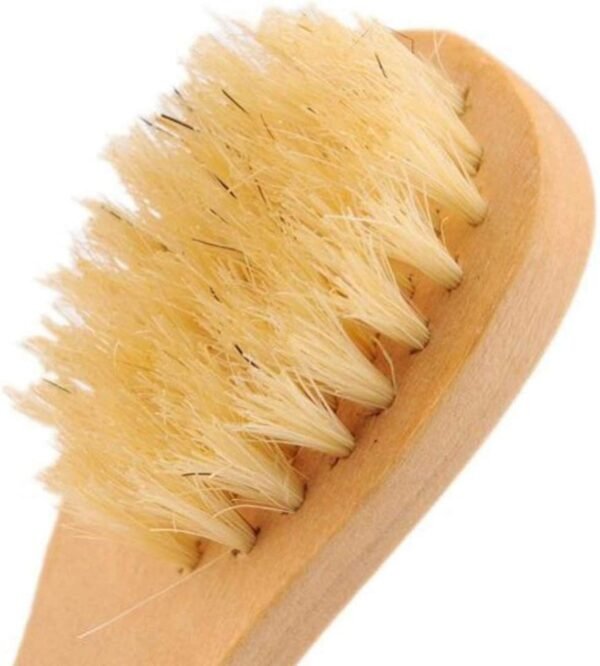Natural Bristles Wooden Face Cleaning Brush Wood Handle Facial Cleanser Nose Scubber Exfoliating Facial Skin Care Pack of 2 - Image 5