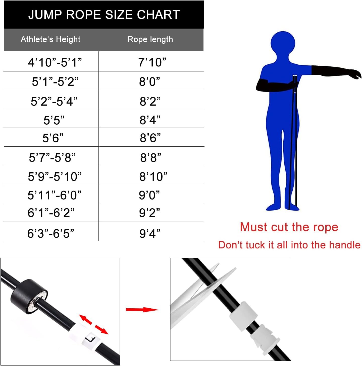 weighted jump rope Fitness for women men,1LB Tangle-free Skipping Rope for Muay Thai Training Crossfit workout Aluminum Handles Adjustable Length PVC Cord and Cotton Rope - Image 6