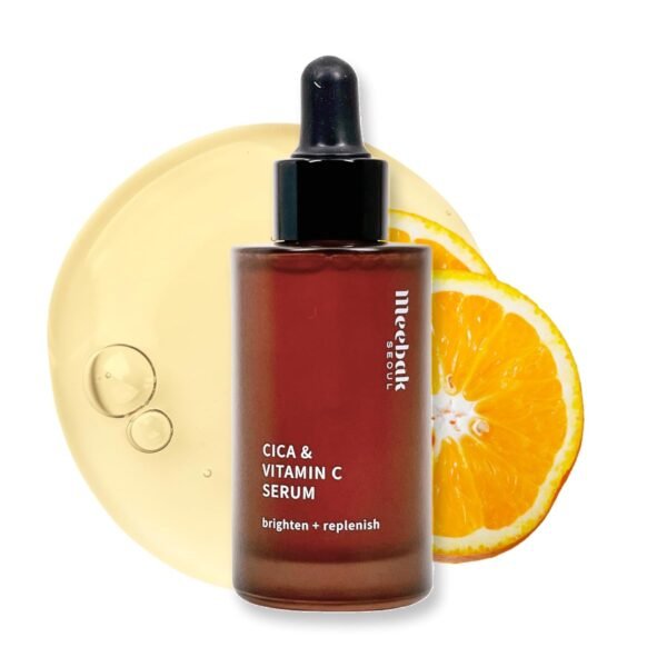Meebak Korean Vitamin C Serum | Brightening Dark Spot Remover | Soothing Anti Aging & Skin Brightening w/Centella Asiatica, Panthenol, & Adenosine - Image 2