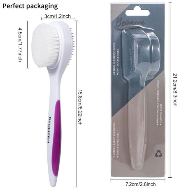Silicone Exfoliating Face Scrubber, 2 Pack Facial Cleansing Brush Handheld Face Exfoliator Scrubber Double Side Face Brush Cleanser for Deep Cleansing, Blackhead Makeup Removal - Image 5