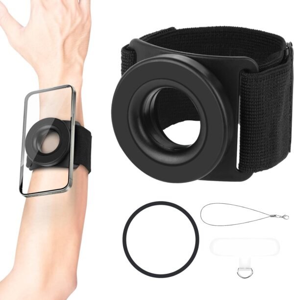 Running Phone Holder for iPhone, Magnetic Wrist Phone Holder, Armband Cell Phone Holder, Magnetic Phone Holder, Compatible with magsafe iPhone 15 14 13 12 Pro Max Plus Mini - Image 2