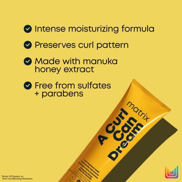 Matrix A Curl Can Dream Rich Mask, Hydrating & Deep Conditioning Leave-In Mask, Curly & Coily Hair, Sulfate & Paraben Free, Preserves Curl Pattern, Packaging May Vary - Image 5