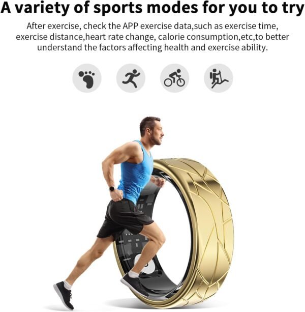 Fitness Tracker Smart Ring，Step Counter, Heart Rate Blood Oxygen Health Ring, for Men and Women - Image 9