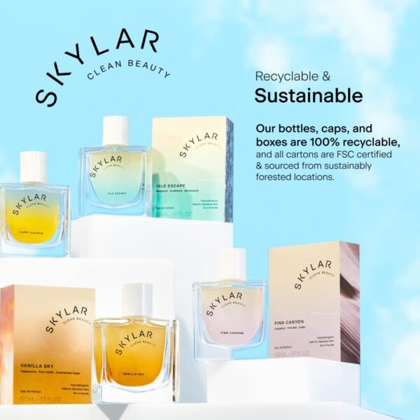 Skylar Salt Air Eau de Parfum - Hypoallergenic & Clean Perfume for Women & Men, Vegan & Safe for Sensitive Skin - Fresh Perfume with Notes of Driftwood, Sea Salt & Seaweed - 10mL /0.33 Fl oz - Image 7