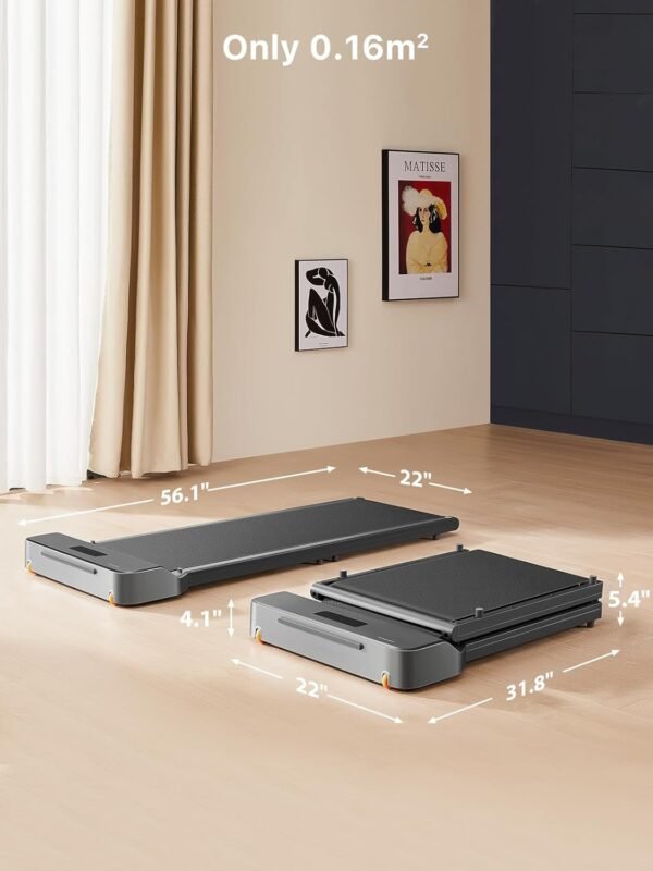 WALKINGPAD Z1 Walking Pad Treadmill, 180°Foldable Under Desk Treadmill for Home Office with 242lb Capacity, 2 in 1 Portable Treadmill for Walking and Jogging Remote Control in LED Display - Image 7