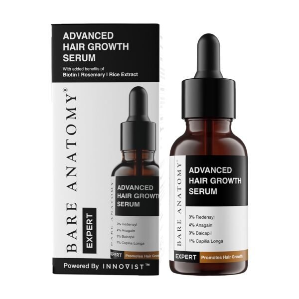 Bare Anatomy Advanced Hair Growth Serum | 3% Redensyl + 4% Anagain + 3% Baicapil + 1% Capilia Longa, Rosemary, Biotin & Rice Extract | Hair growth & Hair fall control serum for Women & Men | 30mL - Image 2