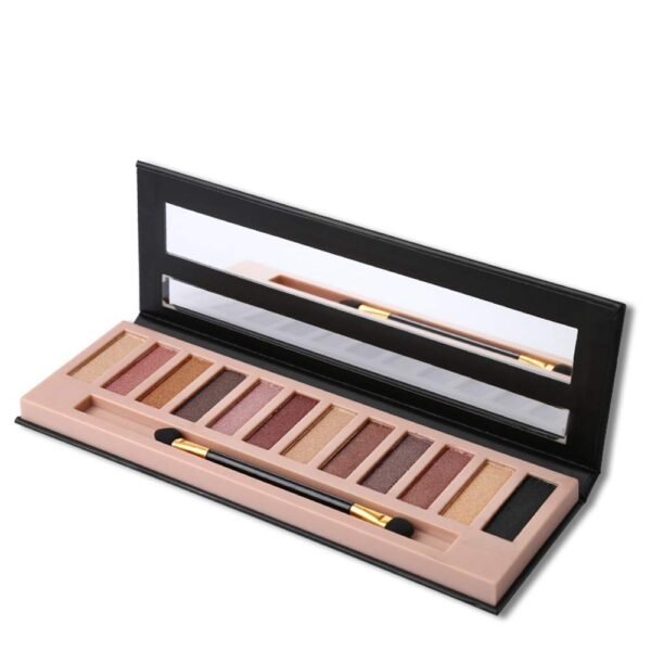 BestLand 2 Pack 12 Colors Makeup Nude Colors Eyeshadow Palette Natural Nude Matte Shimmer Glitter Pigment Eye Shadow Pallete Set Waterproof Smokey Professional Beauty Makeup Kit (2 PCS) - Image 7
