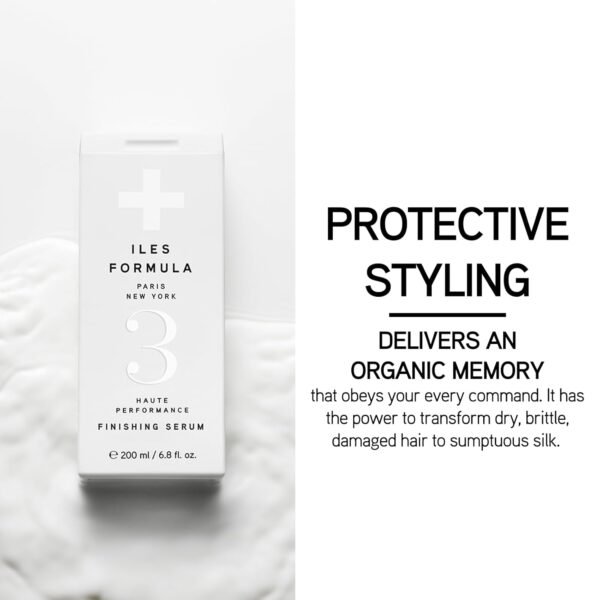 ILES FORMULA Haute Performance Finishing Serum – Style & Smooth Without Weighting Hair Down, Protects Hair from Heat, Humidity, UV Rays + Color Fade - 6.8 Fl Oz (200 ML) - Image 3