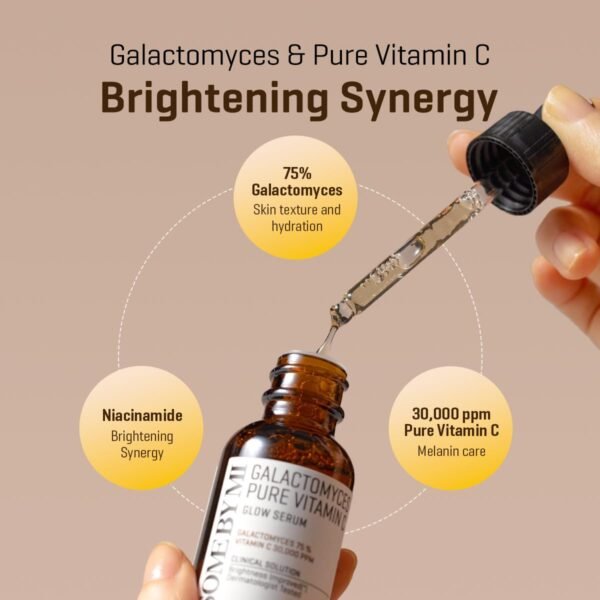 SOME BY MI Galactomyces Pure Vitamin C Glow Serum - 1.01Oz, 30ml - Korean Vitamin C Face Serum for Glow Glass Skin - Dark Spot Correcting Serum with Skin Texture and Elasticity Care - Korean Skin Care - Image 7