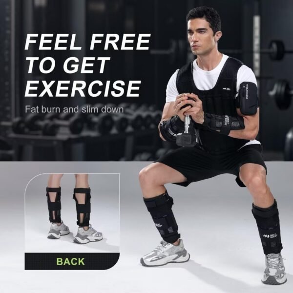 Ankle Weights A Pair of 12 Lbs | 16Lbs for Men Women Adjustable Leg Weight Set for Walking Pilates Exercise Workout Gym Aerobics - Image 6