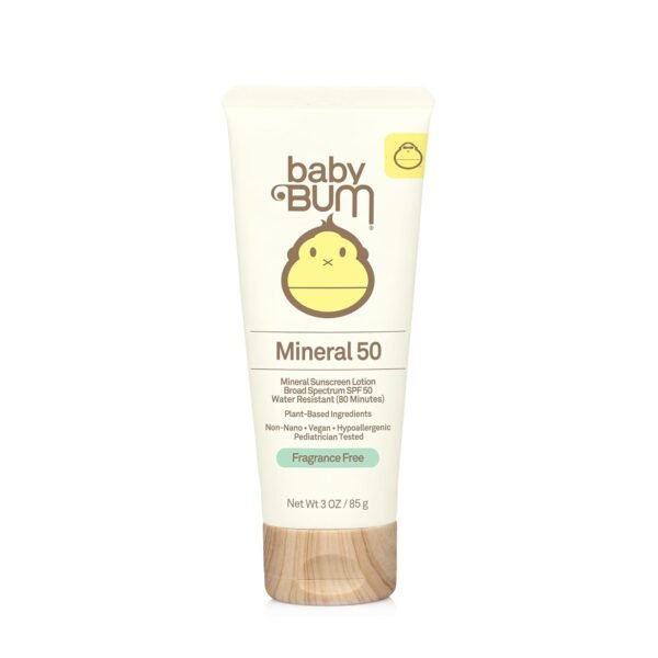 Sun Bum Baby Bum SPF 50 Sunscreen Lotion with Mineral UVA/UVB Face and Body Protection for Sensitive Skin - Fragrance Free - Travel Size - 3 FL OZ - Image 2