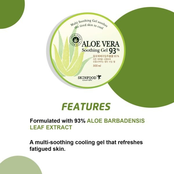 Skinfood Aloe Vera Soothing Gel 93%, 10.14 fl oz (300 ml) - Image 4