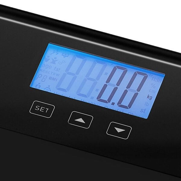 Black + Decker Digital Bath Composition Smart Scale. Weight, BMI, Calorie Recommendation, Fat, Water, Muscle, Body Bone Analysis, Black - Image 4