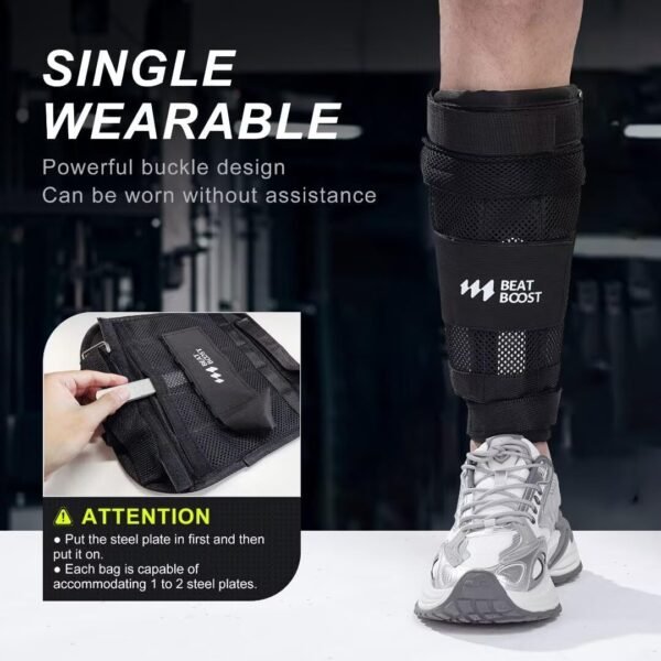 Ankle Weights A Pair of 12 Lbs | 16Lbs for Men Women Adjustable Leg Weight Set for Walking Pilates Exercise Workout Gym Aerobics - Image 3