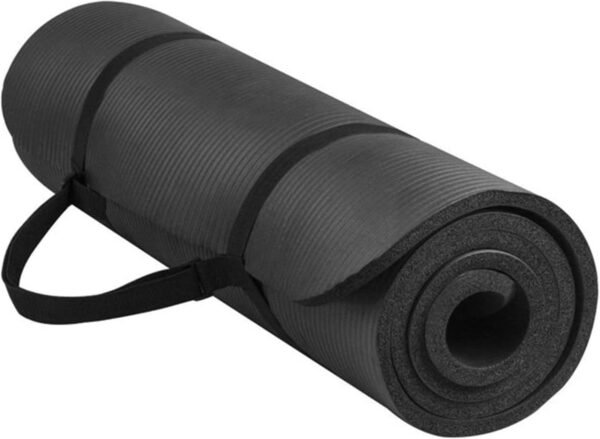All Purpose 1/2-Inch Extra Thick High Density Anti-Tear Exercise Yoga Mat with Carrying Strap with Optional Yoga Blocks, Multiple Colors - Image 2