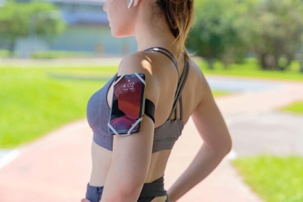 【Bone】 Run Tie Running Armband Phone Holder for Apple iPhone 14 13 12 11 Pro Max Mini XS XR X 8 7 Samsung Galaxy S10 S9 S8 Smartphone, Phone Size 4-6.7" (Black/Arm Size 9.8-15.7") - Image 11