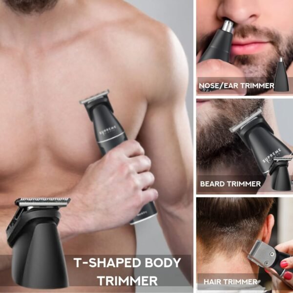 Supreme Trimmer All-in-One IPX6 Multigroomer | 120 Min Run Time | 14pc Versatile Grooming Kit w/Guide Combs & Interchangeable Heads for Full Body | SMG3030 - Image 5