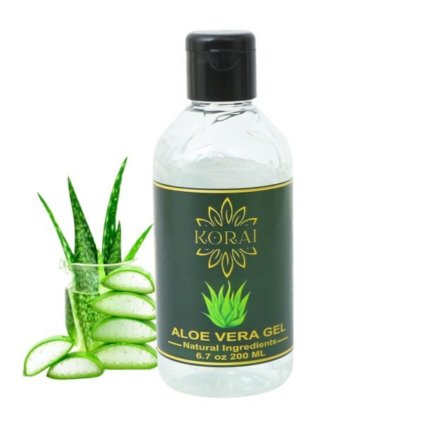 KORAI Aloe Vera Gel from freshly cut 99% Pure Aloe Vera Gel-Natural Ingredients-Vegan, Unscented - For Face, Skin, Hair, Sunburn relief - Image 2