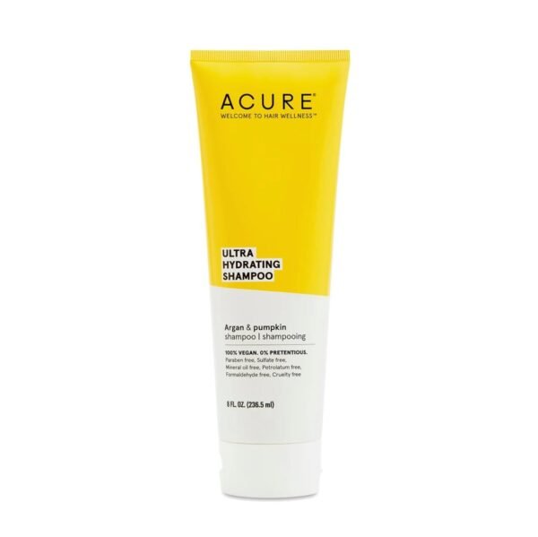 Acure Shampoo 100% Vegan, Ultra Hydrating Moisture & Omega Fatty Acids, , Yellow Argan Oil & Pumpkin, 8 Fl Oz - Image 2